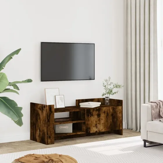 vidaXL TV-bord 100x35x40 cm konstrueret træ, røget egetræ