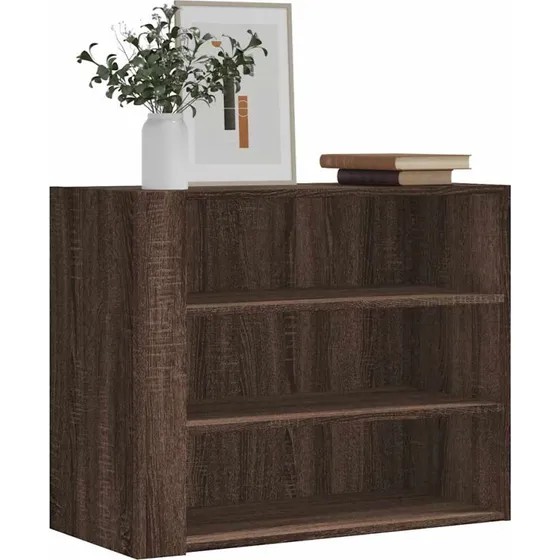 vidaXL vægskab 75x35x60 cm konstrueret træ - brun egetræsfarve
