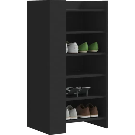 vidaXL skoreol 52x37,5x100 cm konstrueret træ, sort
