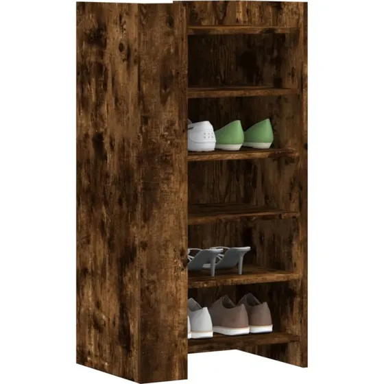 vidaXL skoreol 52x37,5x100 cm konstrueret træ, røget eg