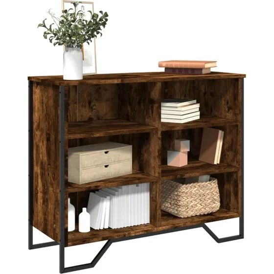 vidaXL skænk 91x35,5x74,5 cm konstrueret træ, røget eg