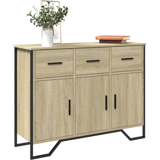 vidaXL sknk i konstrueret tr Sonoma-eg 97x32,5x74,5 cm