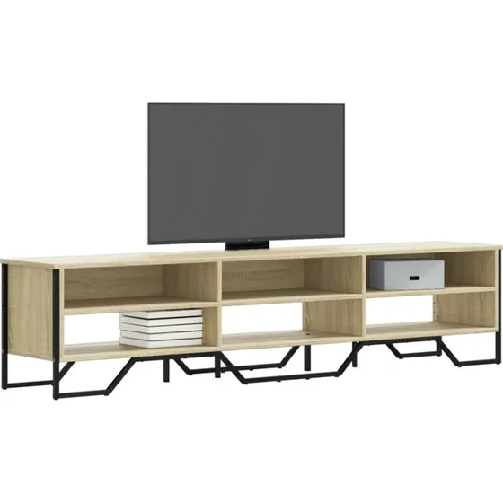 vidaXL TV-bord 180x34x41 cm konstrueret træ Sonoma-eg