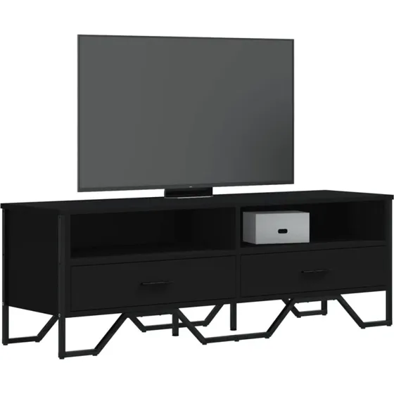 vidaXL tv-bord 122x34x41 cm konstrueret træ sort