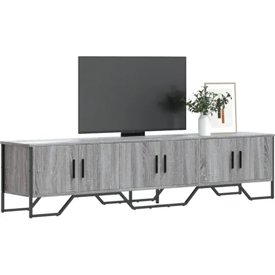 vidaXL TV-bord 180x34x41 cm – konstrueret træ, grå Sonoma-eg