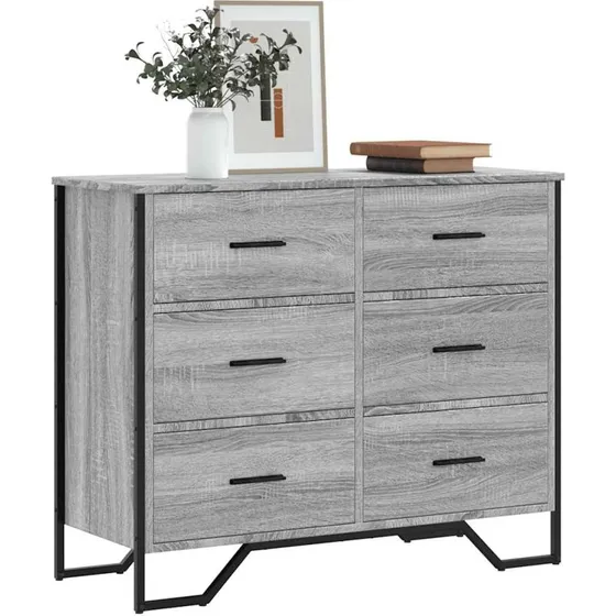 vidaXL kommode 91x35,5x74,5 cm sonoma-eg