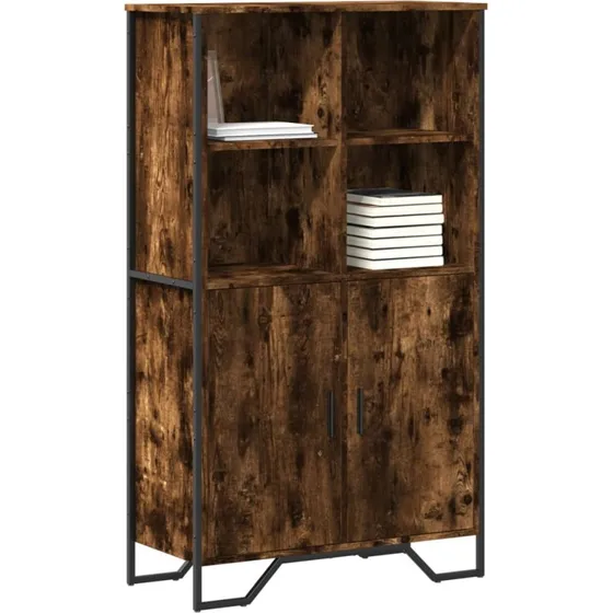 vidaXL højskab 79,5x35,5x137,5 cm konstrueret træ, røget eg
