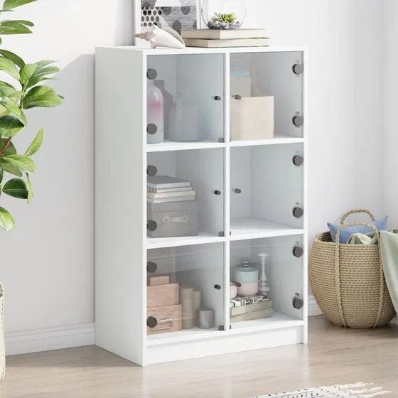 vidaXL skab med låger 68x37x109 cm hvid