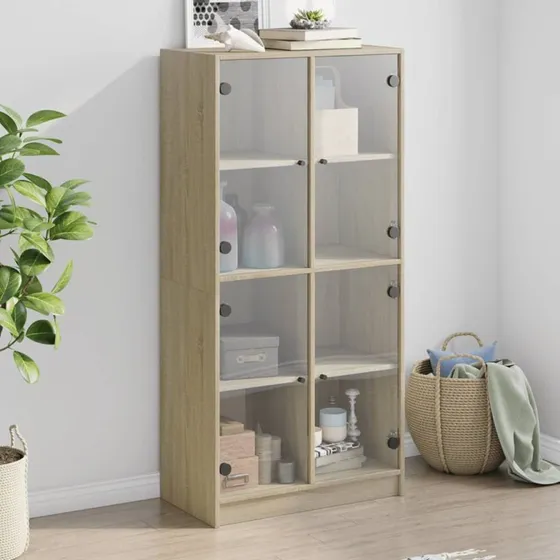 vidaXL skab med låger 68x37x142 cm - Sonoma-eg