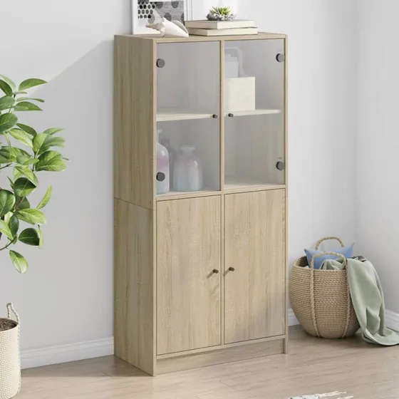 vidaXL Skab med låger 68x37x142 cm i Sonoma-eg