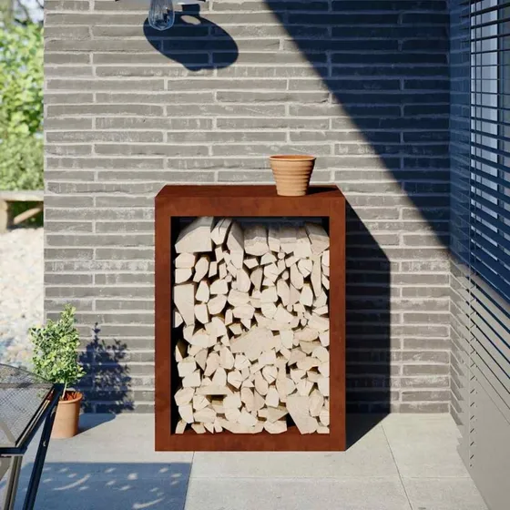 vidaXL Brændereol 60x40x80 cm i vejrbestandigt stål
