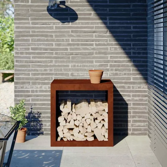 vidaXL Brændereol 60x40x60 cm i vejrbestandigt stål