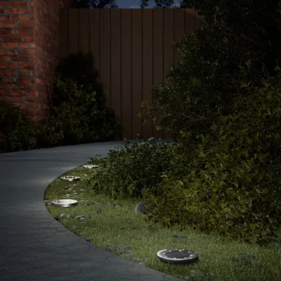 vidaXL solcellelamper med jordspyd 12 stk  varmt hvidt lys