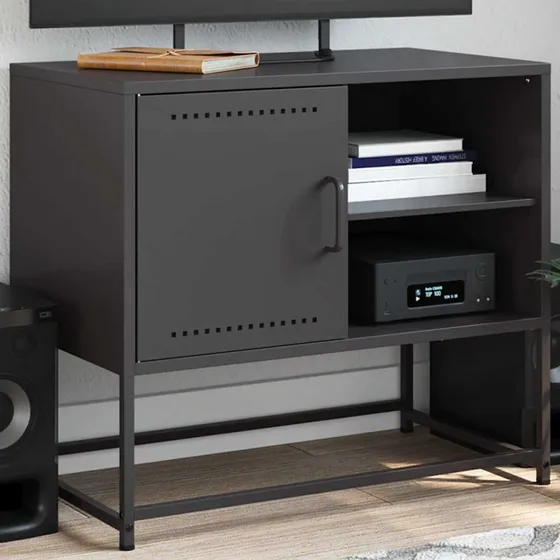 vidaXL TV-bord 68x39x60,5 cm - sort stål