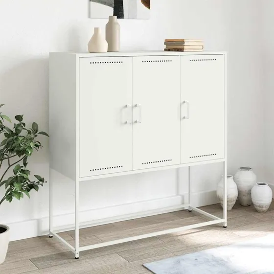 vidaXL højskab i stål 100,5x39x107 cm – hvid