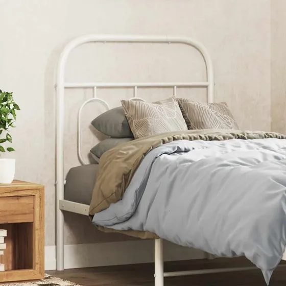 vidaXL Udskiftningsgavl 75 cm metal hvid
