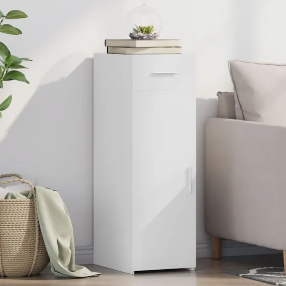 vidaXL reol 30x42,5x93 cm hvid konstrueret træ