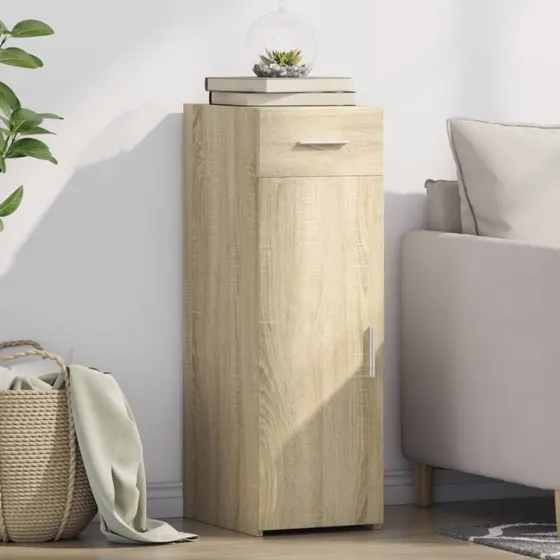 vidaXL reol 30x42,5x93 cm konstrueret træ Sonoma-eg