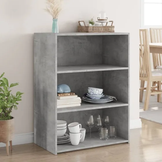 vidaXL reol 70x41x93 cm konstrueret træ - betongrå