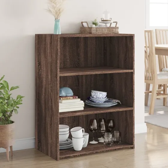 vidaXL reol 70x41x93 cm konstrueret træ brun sonoma-eg