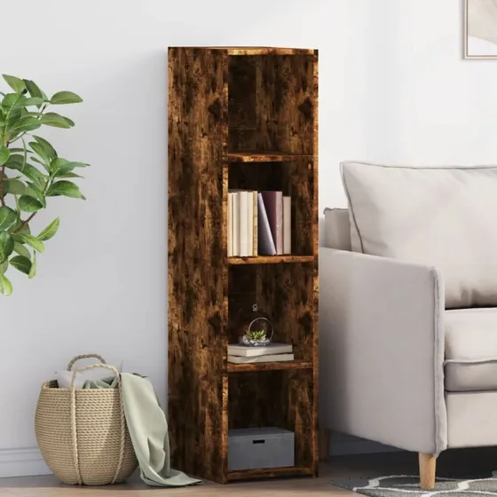 vidaXL reol 30x41x124 cm konstrueret træ røget eg