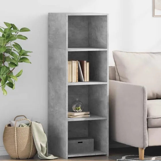 vidaXL reol 40x41x124 cm konstrueret træ – betongrå