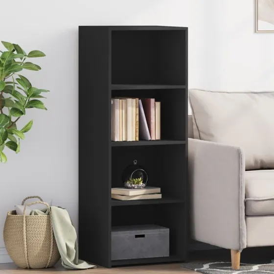 vidaXL reol 45x41x124 cm konstrueret træ sort