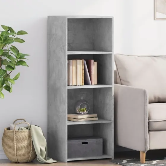vidaXL Reol 45x41x124 cm konstrueret træ - betongrå
