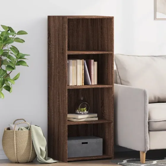 vidaXL reol 45x41x124 cm konstrueret træ, brun eg