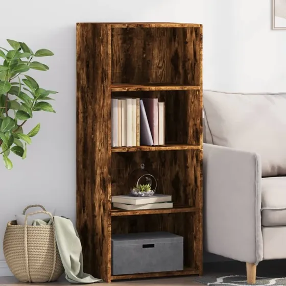 vidaXL reol 50x41x124 cm - konstrueret træ, røget eg