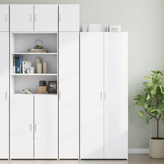 Skab 30x42,5x225 cm smalt i røget egetræsfarve - sort