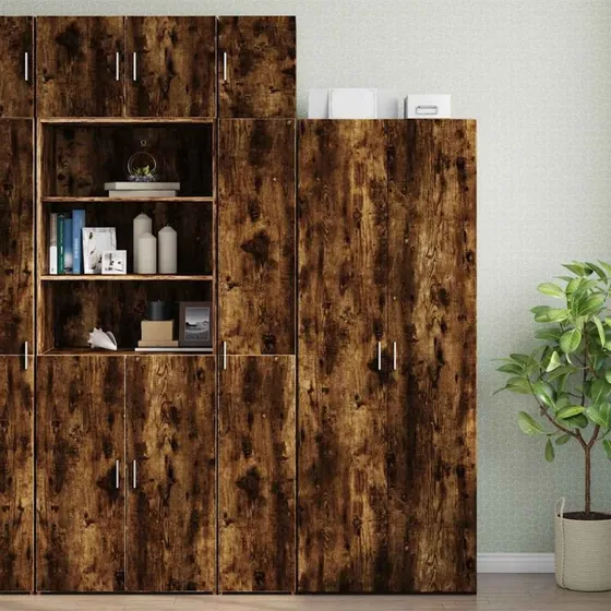 vidaXL smalt skab 30x42,5x225 cm – røget egetræ