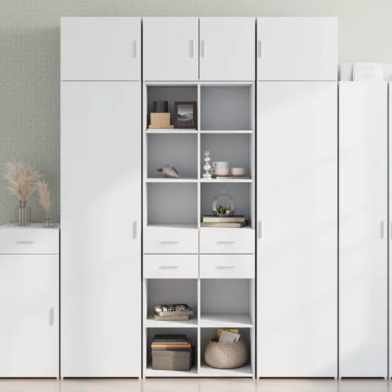 vidaXL opbevaringsskab 70x42,5x225 cm konstrueret træ hvid