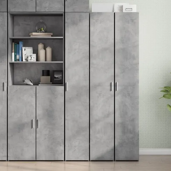 vidaXL reol 30x42,5x185 cm konstrueret træ betongrå