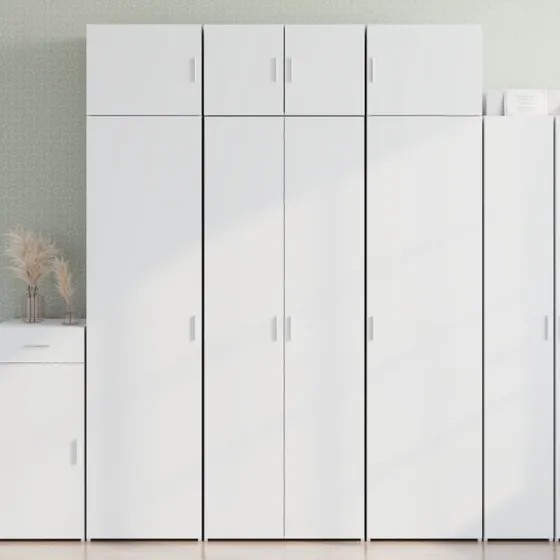 vidaXL Højskab 70x42,5x185 cm konstrueret træ hvid