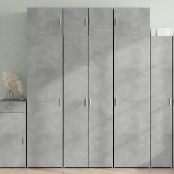 vidaXL højskab 70x42,5x185 cm konstrueret træ betongrå