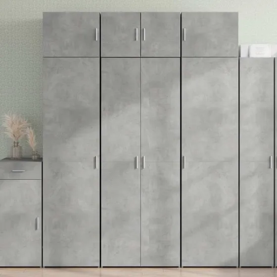 vidaXL højskab 70x42,5x185 cm konstrueret træ - betongrå