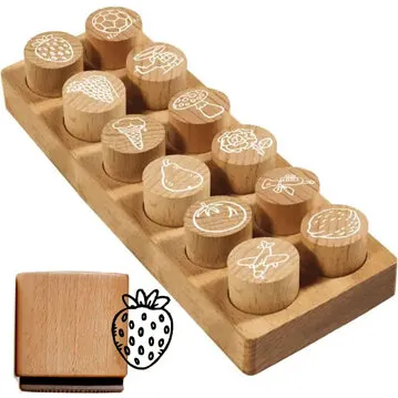 Colop Woodies trætstempler - Mix (12 motiver)