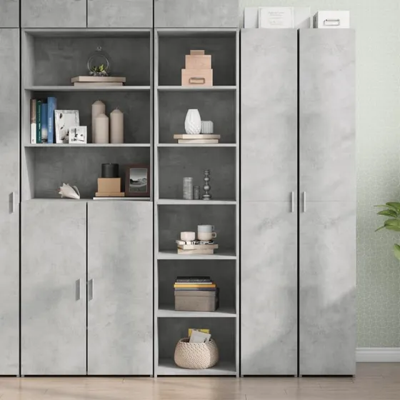 vidaXL reol 45x41x185 cm konstrueret træ - betongrå