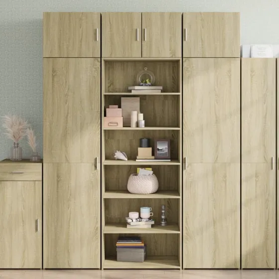vidaXL reol 70x41x185 cm konstrueret træ, sonoma-eg