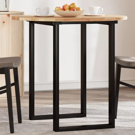 vidaXL Bordplade rund Ø80x2 cm massivt akacietræ