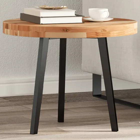 vidaXL bordplade rund Ø50x4 cm massivt akacietræ