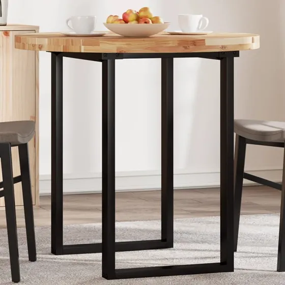 vidaXL rund bordplade i massivt akacietræ Ø80x4 cm