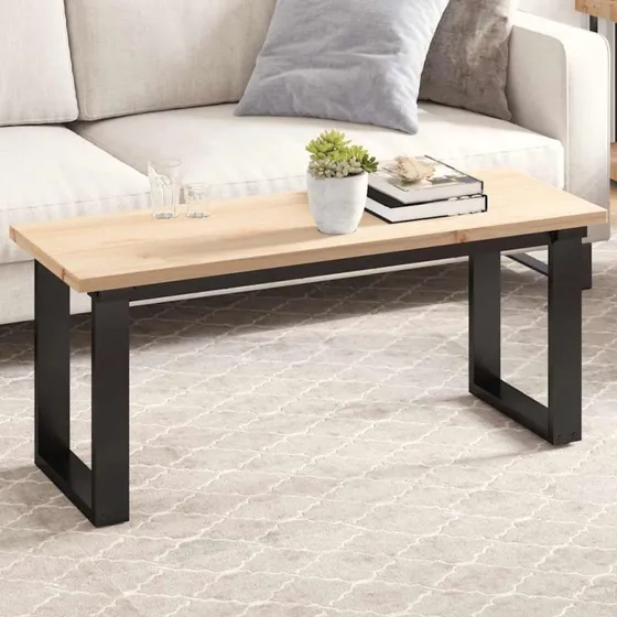 vidaXL bordplade 110x40x2,5 cm massivt fyrretr