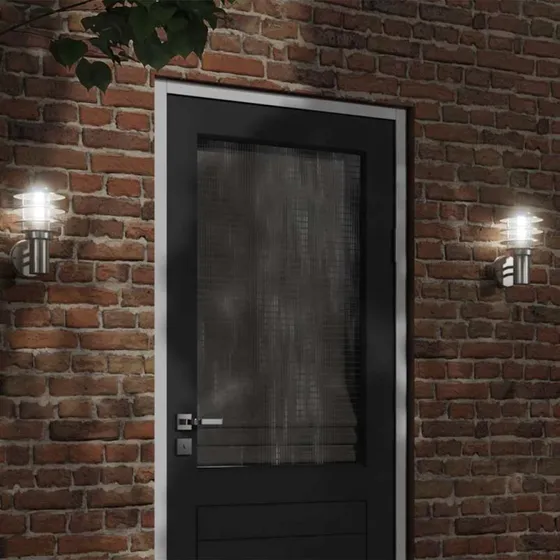 vidaXL udendrs vglampe i rustfrit stl, slv (IP44)