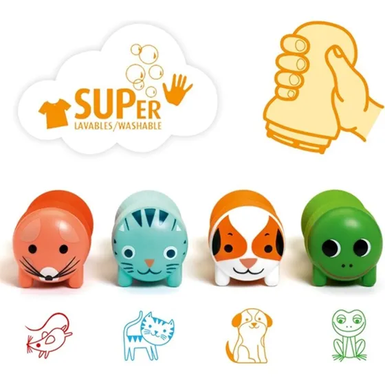 Djeco Kreative Stempler Havedyr