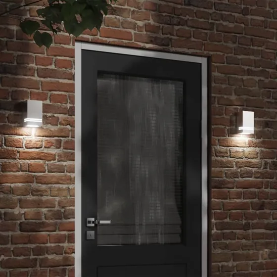 vidaXL udendrs vglampe i rustfrit stl, slv (IP44)