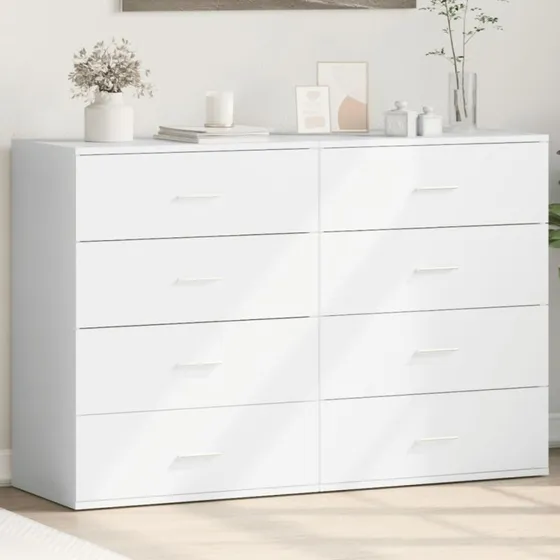 vidaXL skænke 2 stk. 60x39x80 cm konstrueret træ hvid