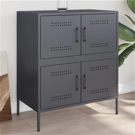 vidaXL stålskab 68x39x79 cm antracitgrå