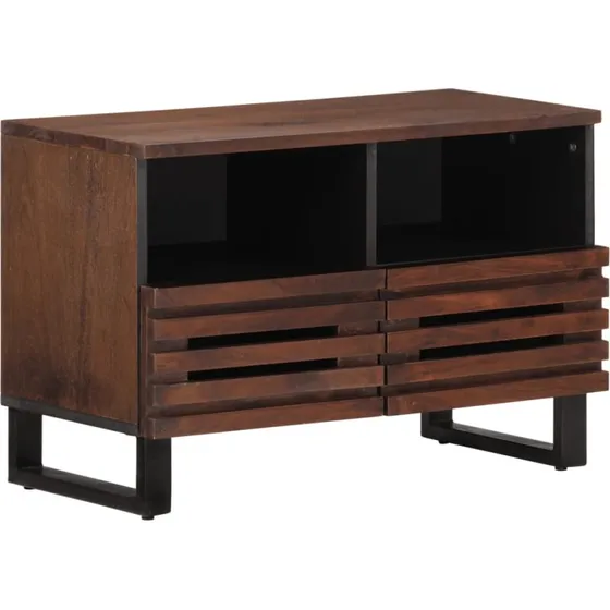 vidaXL tv-bord 70x34x46 cm i massivt mangotræ, brun